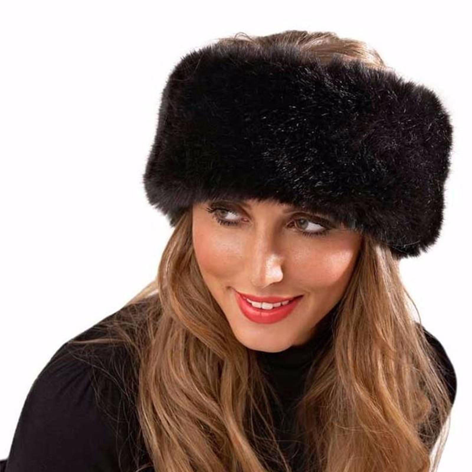 Fleece Ear Warmer Band - Faux Fur Ear Warmer Headband for