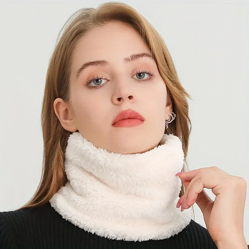 Windproof Plush Infinity Scarf - Neck Gaiter Fleece ulasan dan harga